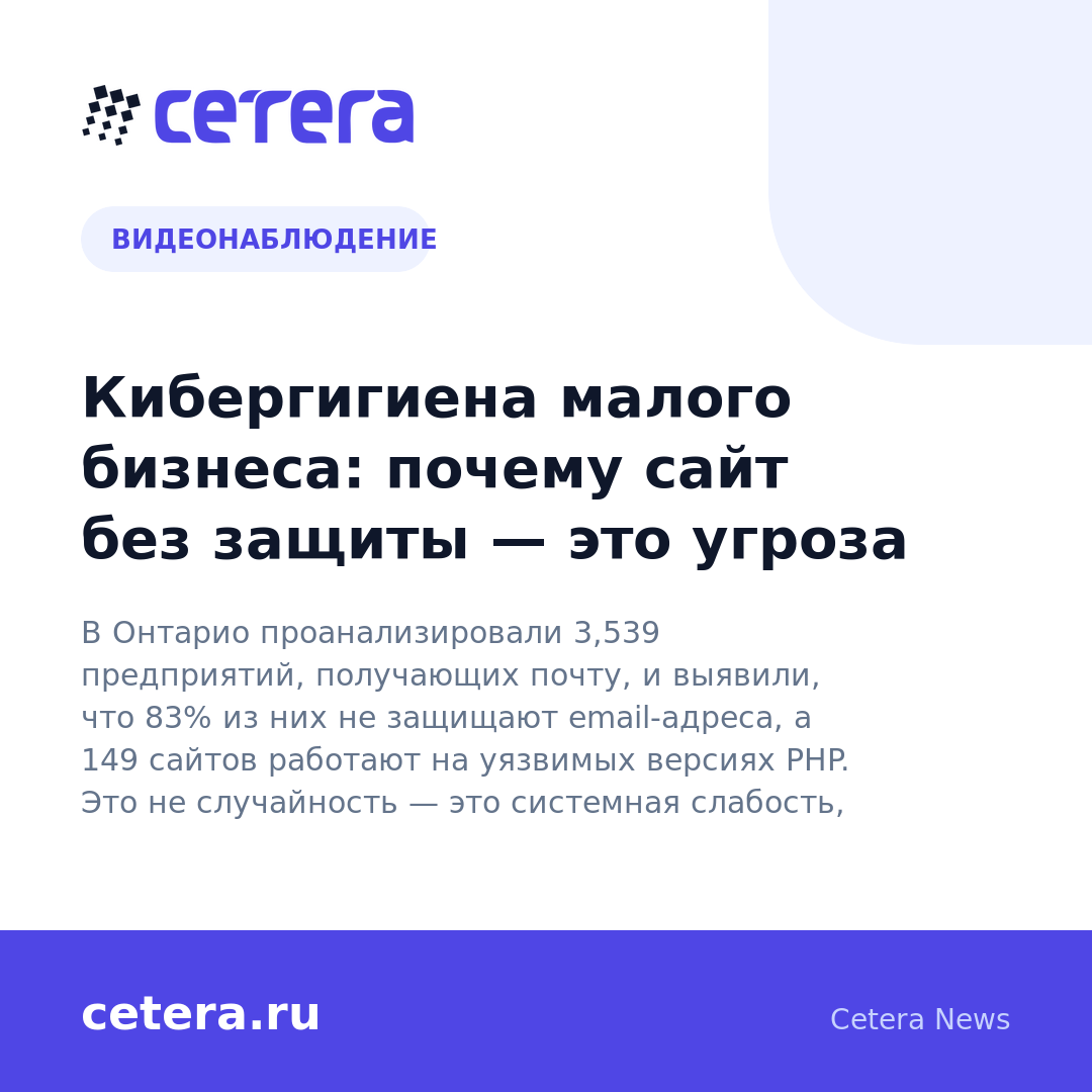Кибергигиена малого бизнеса: почему сайт без защиты — это угроза